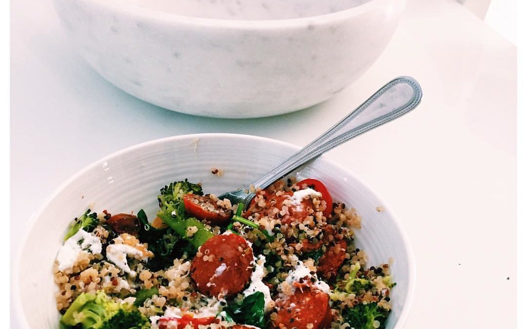 Spanish Inspired Chorizo & Quinoa Bowl