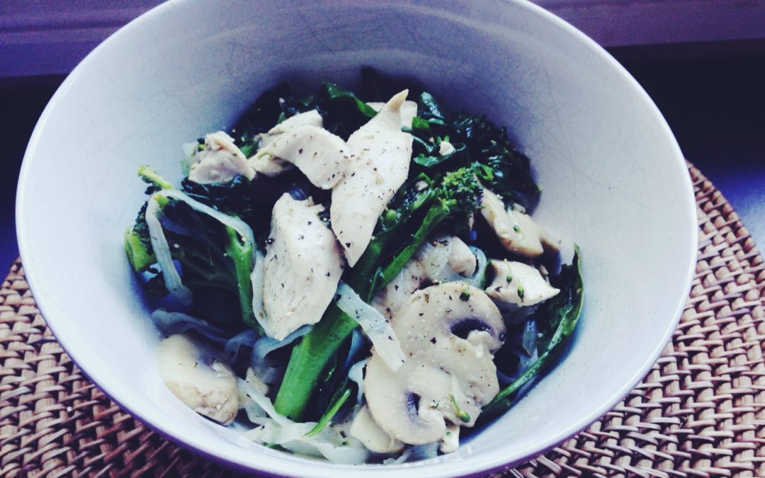 Green Chicken Noodle Bowl