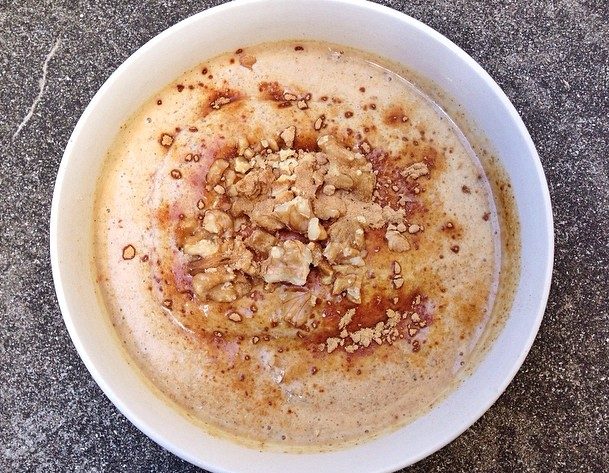 Salted Caramel And Walnut Smoothie Bowl