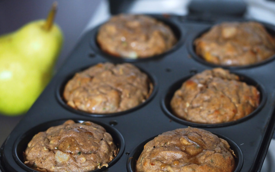 Banana, Pear & Zucchini Breakfast Muffins