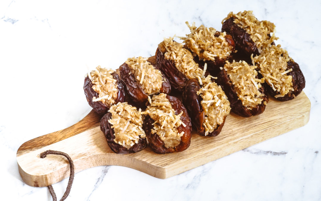 Coconut & Tahini Stuffed Dates