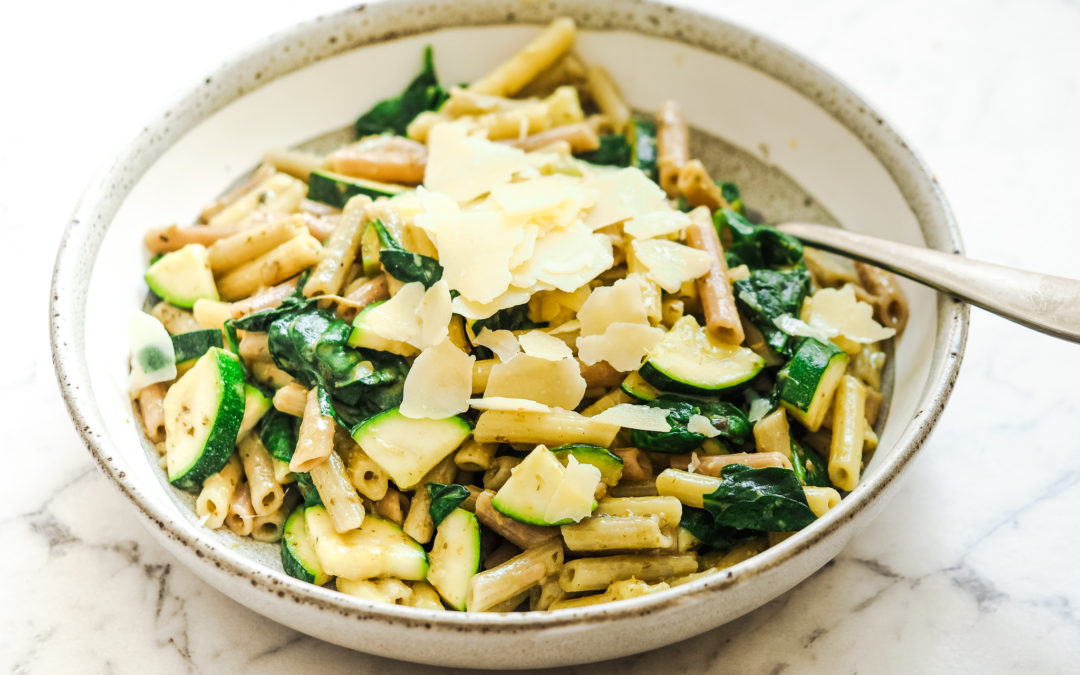 Pesto & Greens Quinoa Pasta