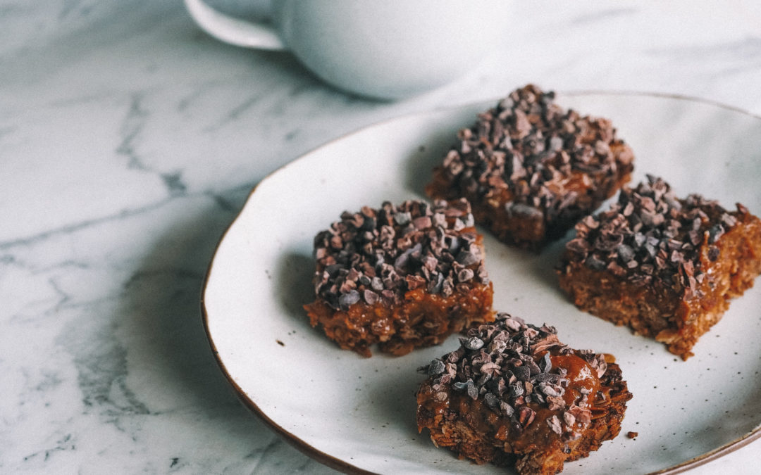 Salted Almond Butter Oaty Slice