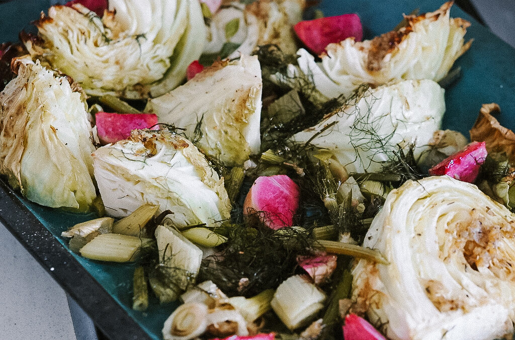 Buttery Baked Cabbage and Fennel Tray