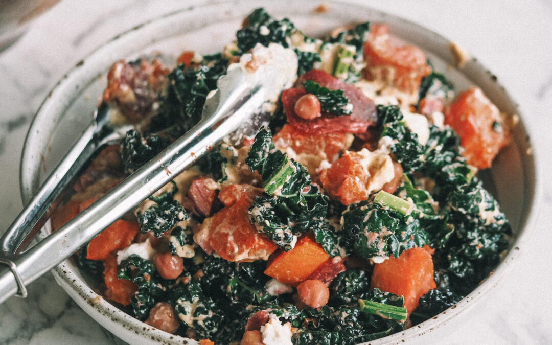 Beet, Kale & Fetta Salad w Chickpeas